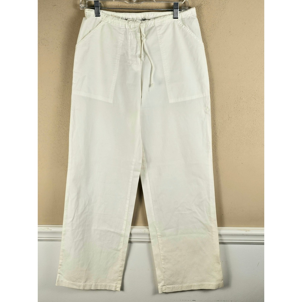 Johnny Was Item Womens White Wide Leg Pants Small‎